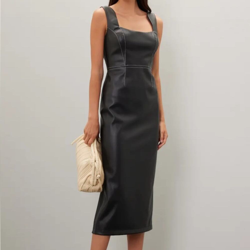 Bibhu Mohapatra x RTR Faux Leather Dress Size 0